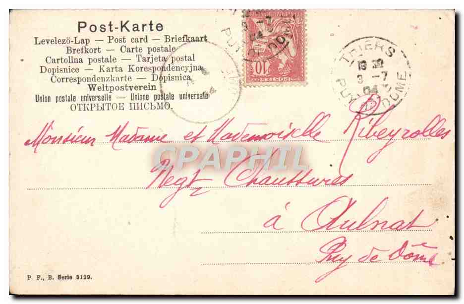 CPA Fantaisie Enfants Ange Anges — Rückseite