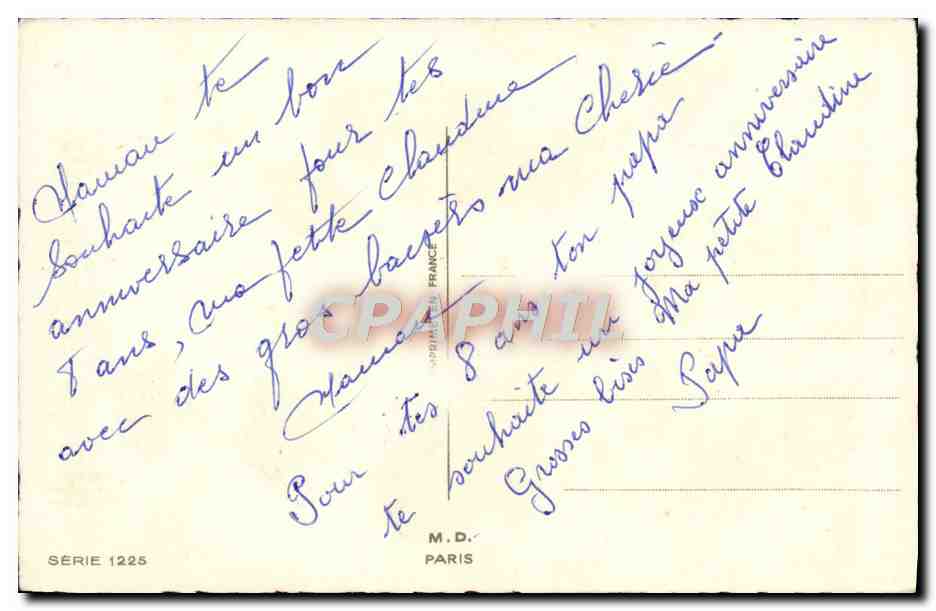 CPA Fantaisie Fleurs Fer a cheval — Verso