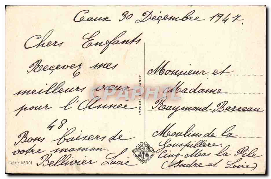CPA Fantaisie Fleurs — Verso