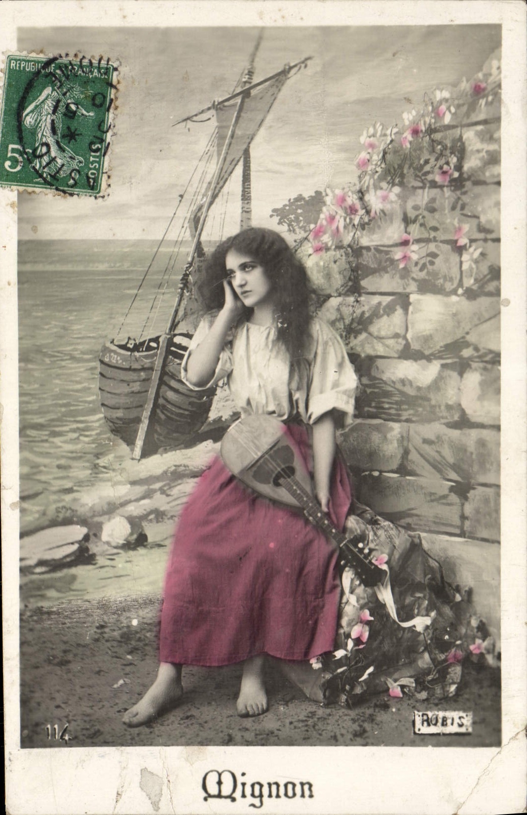 CPA Fantaisie Femme mignon 