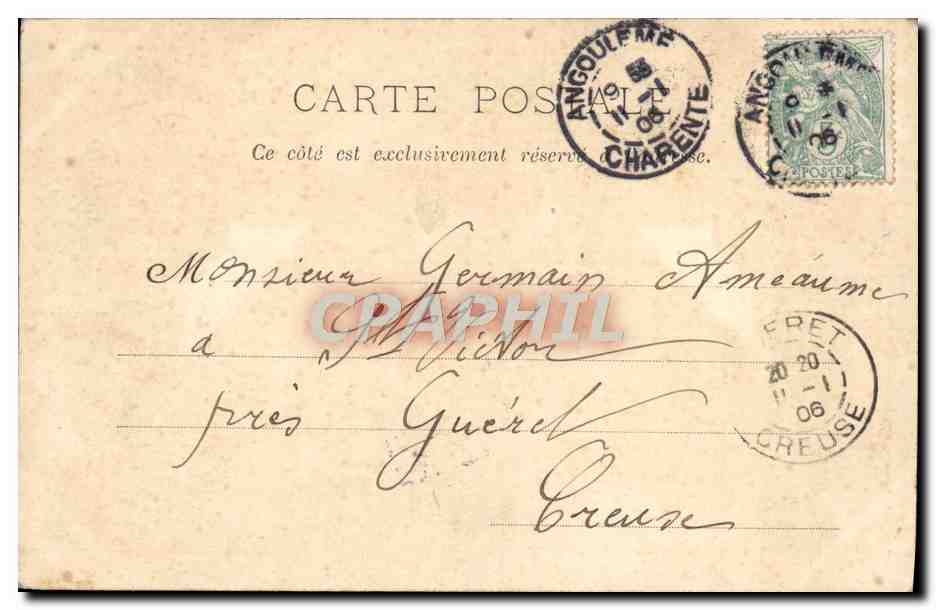 Cuisinière en uniforme — Pitou bonne à tout faire — Édité par Royer et Cie, Nancy — Verso