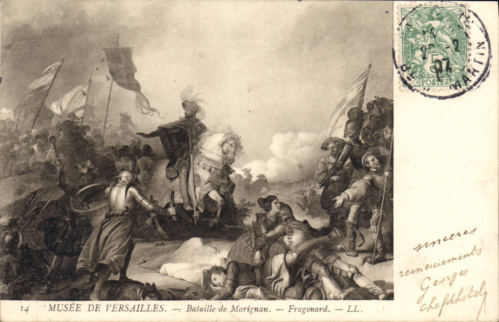 CPA Musee de Versailles Bataille de Marignan Fragonard