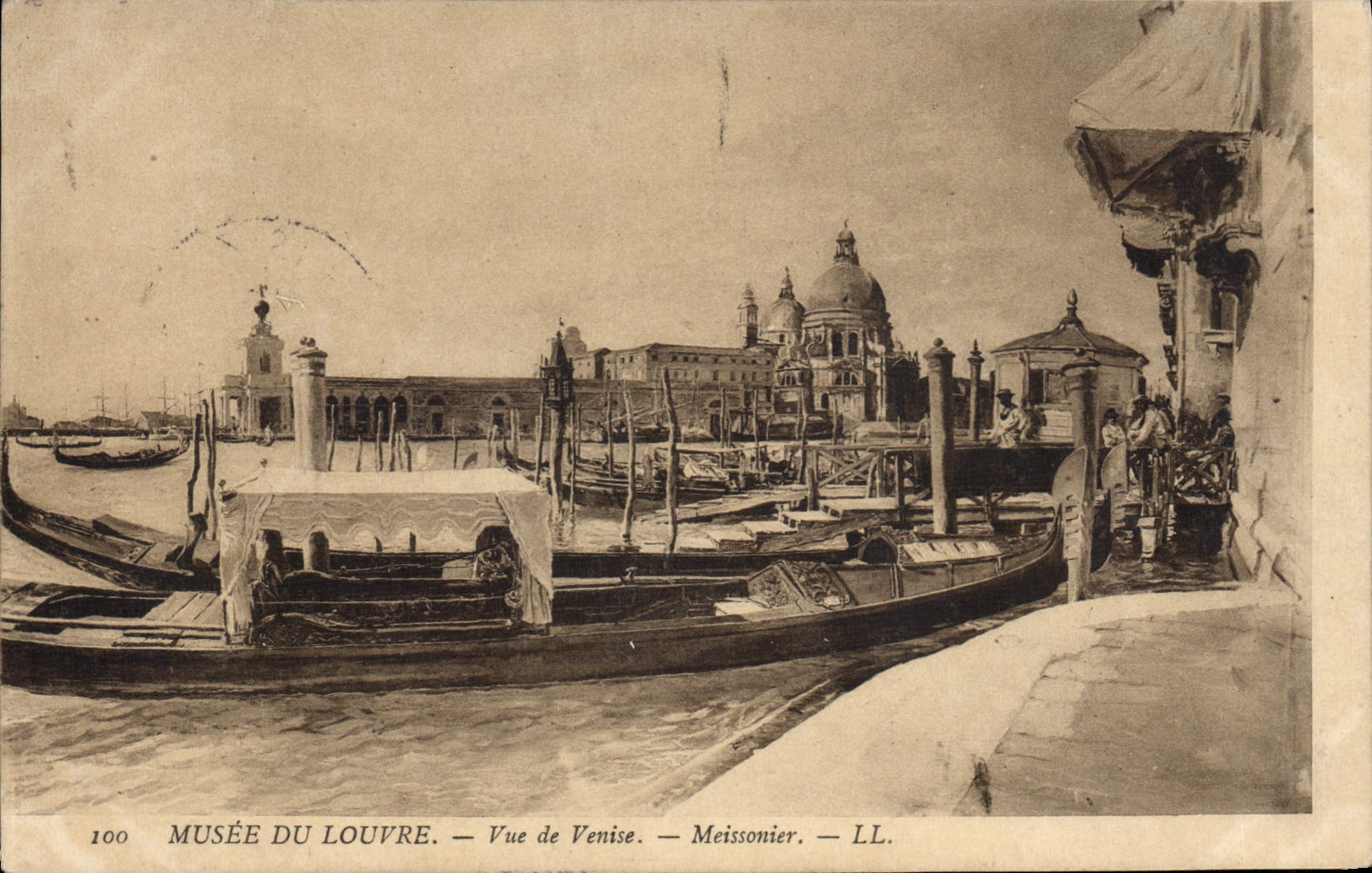 CPA Paris Musee du Louvre Vue de Venise Meissonnier 