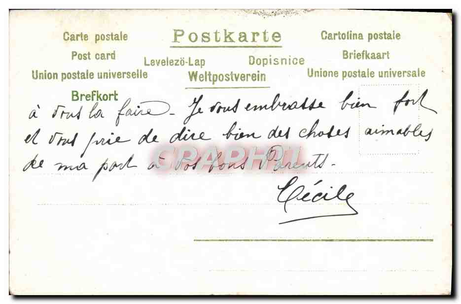 CPA Fantaisie Paysage — Rückseite