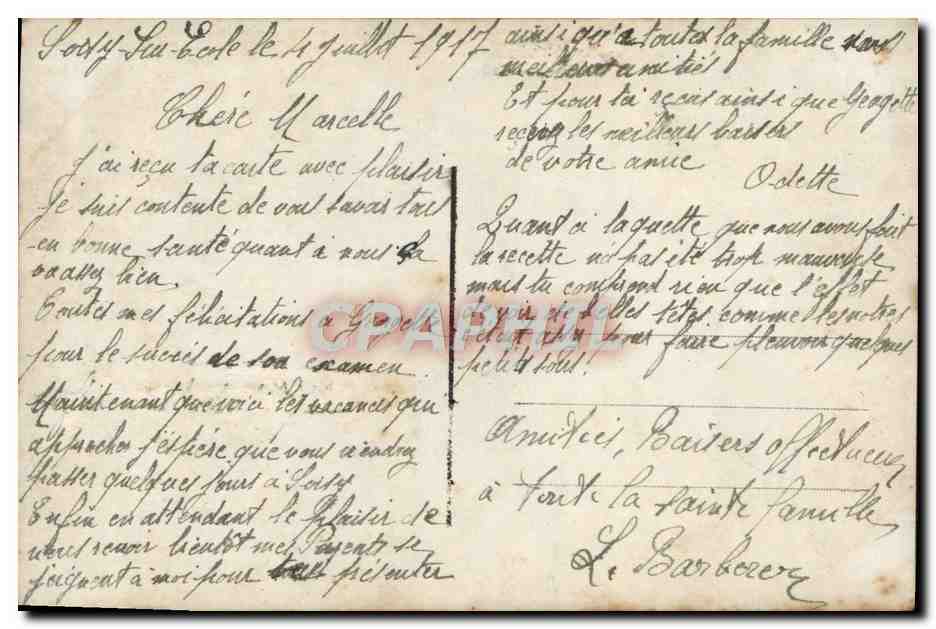 CPA Fantaisie Fleurs — Verso