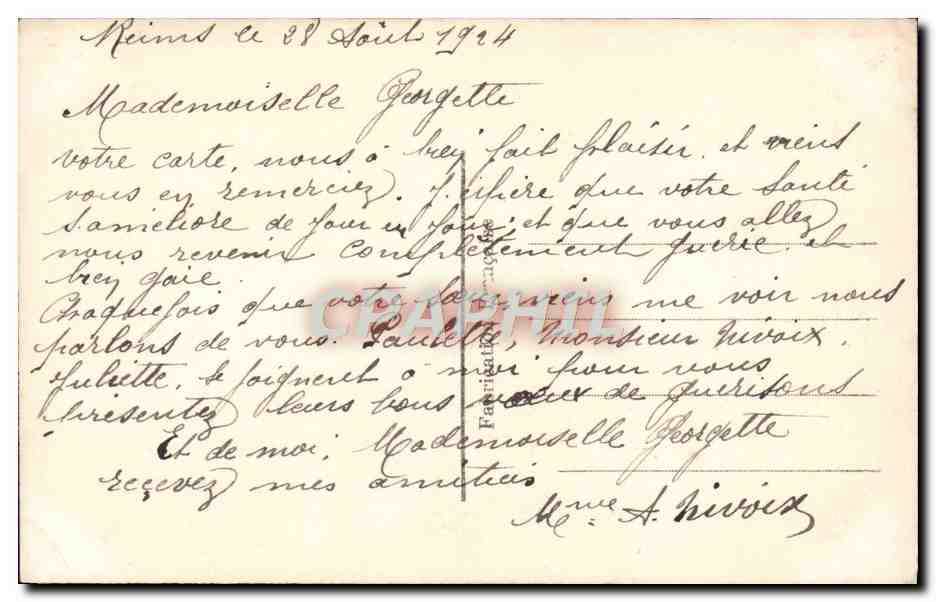 CPA Fantaisie Fleurs — Verso