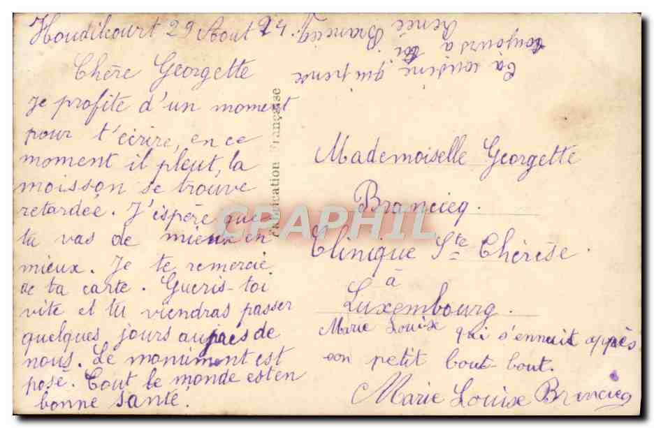 CPA Fantaisie Fleurs — Verso
