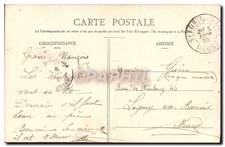 CPA Fantaisie Femme — Rückseite