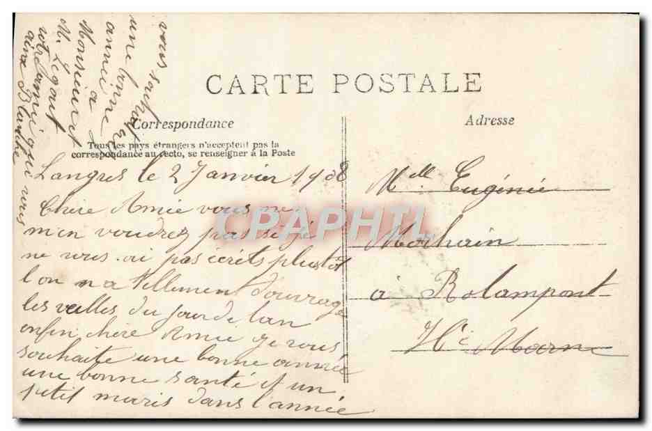 CPA Fantaisie Femme — Rückseite
