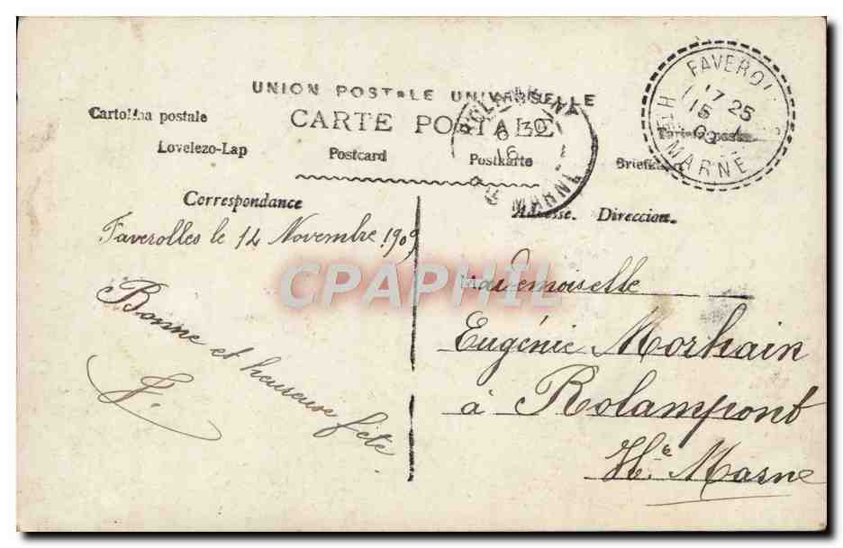 CPA Fantaisie Femme Eugenie — Rückseite