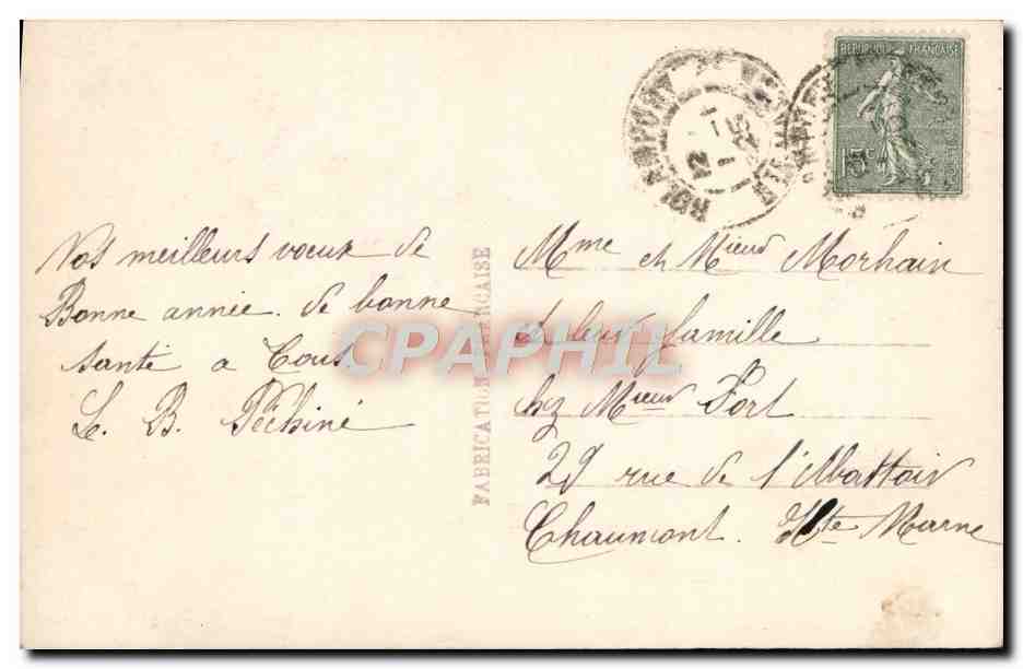 CPA Fantaisie Fleurs — Verso