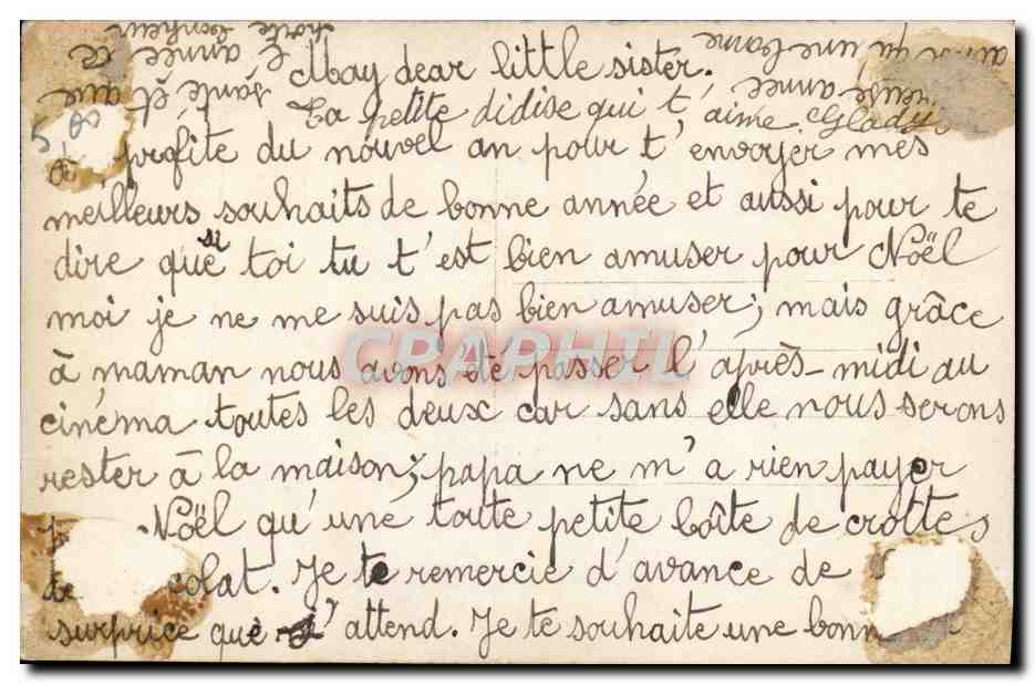 CPA Fantaisie Enfant — Verso
