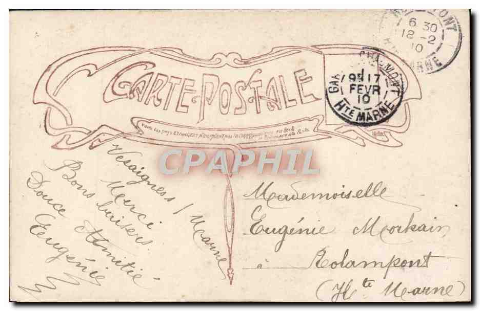 Couple amoureux — carte postale de l'Opéra — éditeur OPERA, n° 5892 — Achterkant