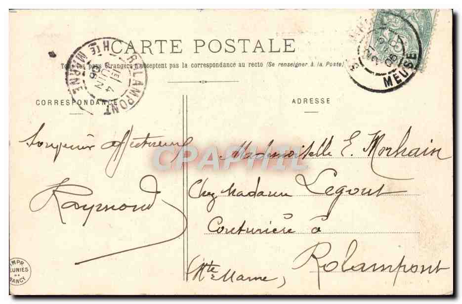 Frau, die Kaffee trinkt — Le Café de la Parisienne — Edition Bergeret — Rückseite