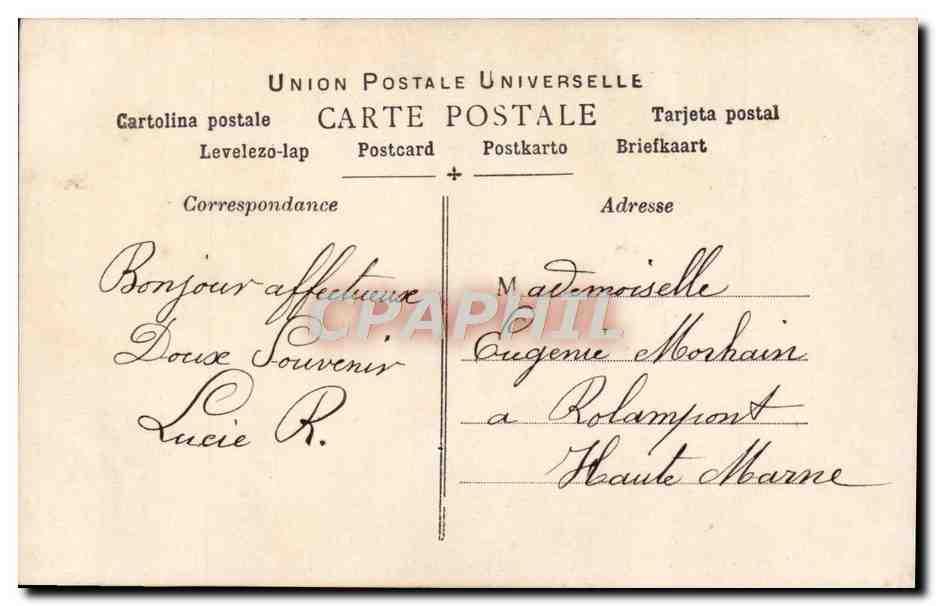 CPA Fantaisie Homme — Rückseite