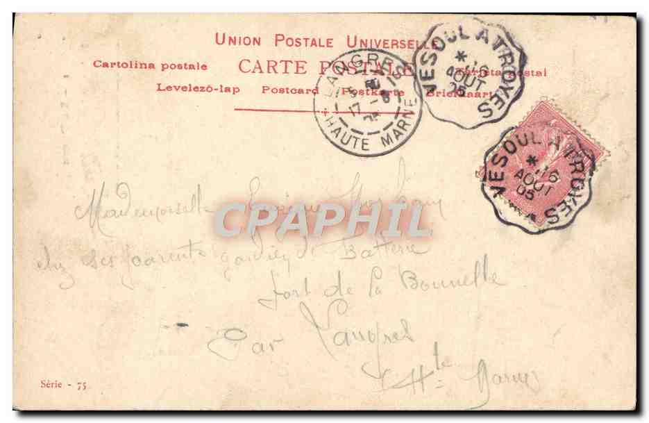 CPA Fantaisie Femme — Verso