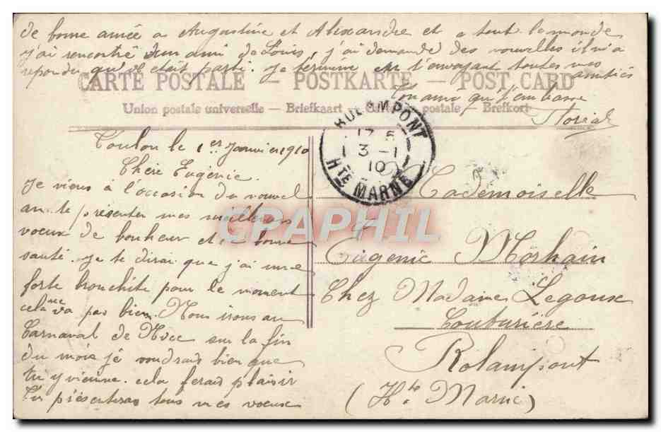 CPA Fantaisie Homme — Rückseite