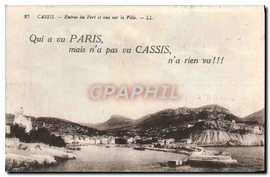 CPA Cassis Entree du port et vue sur la ville 