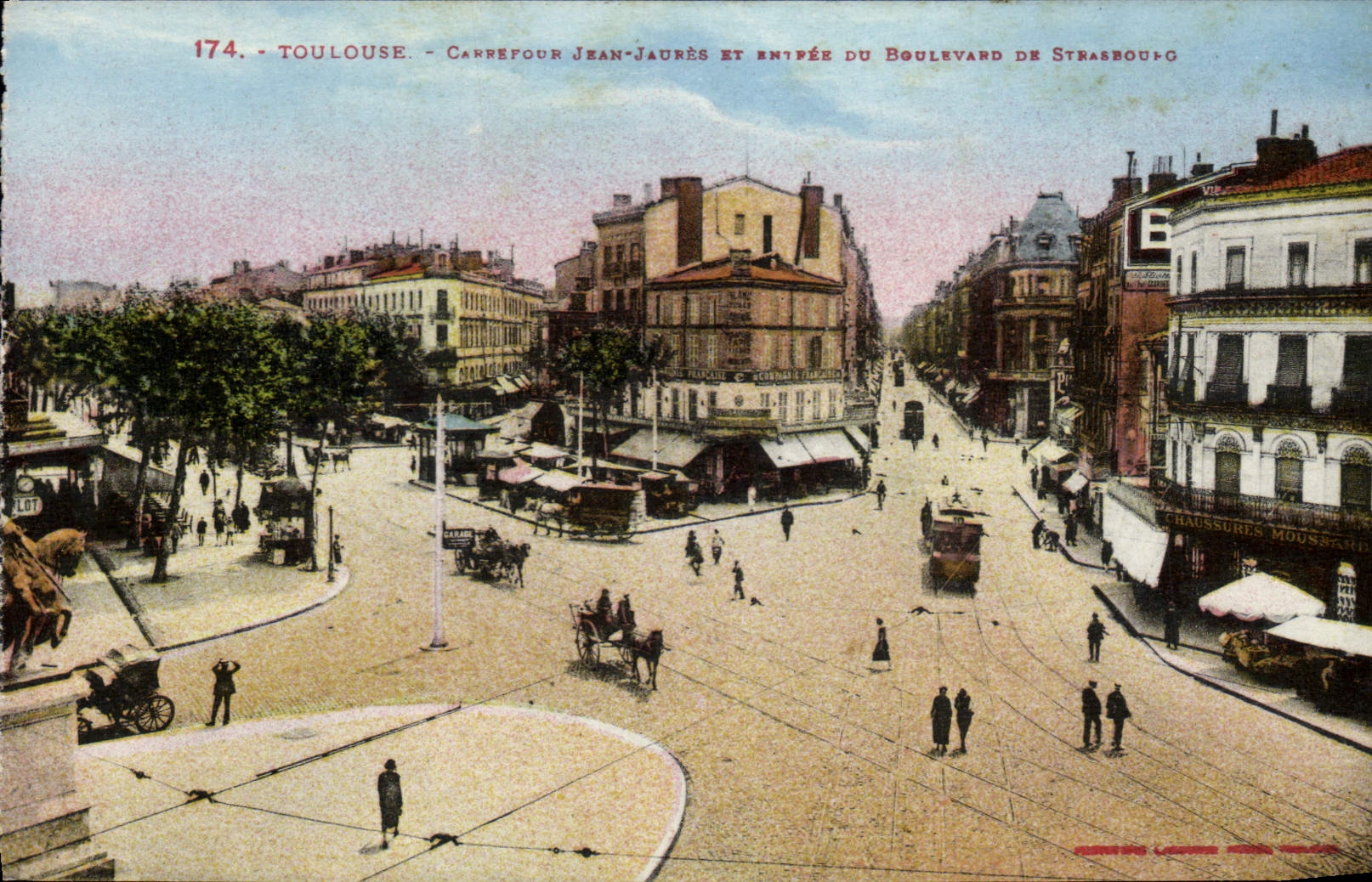 Toulouse - Kreuzung Jean-Jaurès und Eingang zum Boulevard de Strasbourg