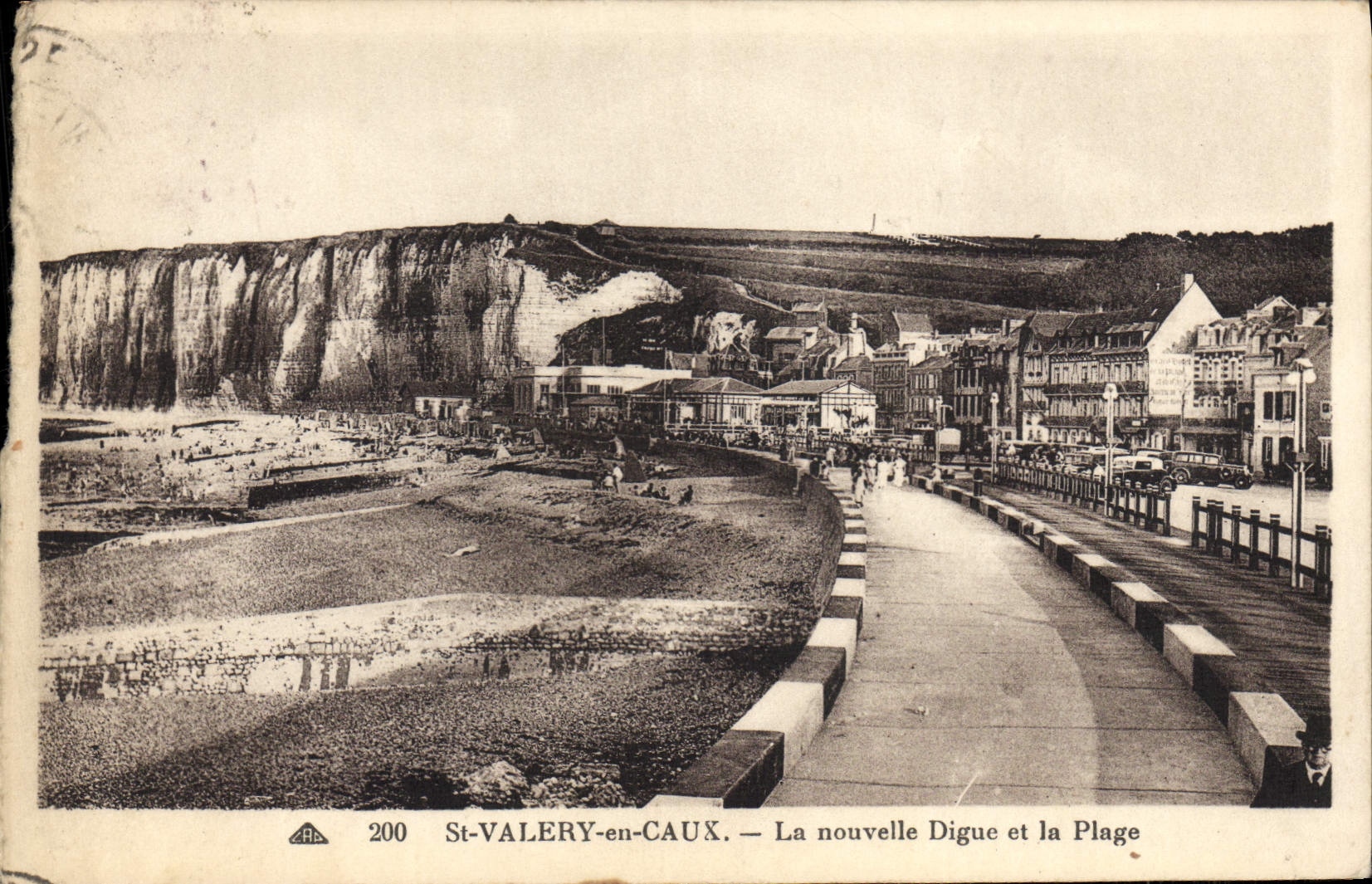 CPA St Valery en Caux La Nouvelle Digue et la plage 