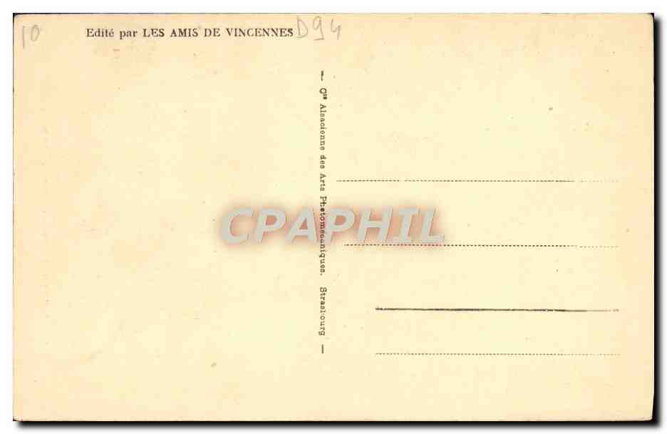 CPA Vincennes Le Donjon Salle du 3eme etage — Rückseite