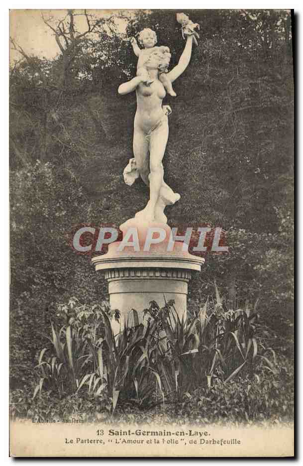 Saint-Germain-en-Laye — Der Parterre, "Liebe und Wahnsinn", von Darbefeulle — Verlag L'Abbelle, Nr. 13