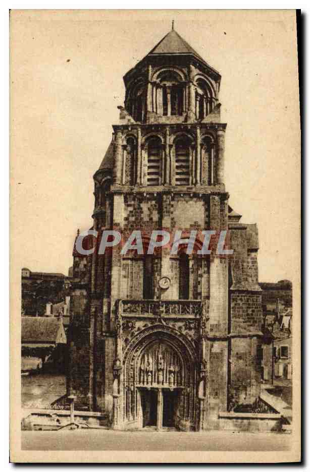 Poitiers — L'Église Sainte-Radegonde et son clocher du XVᵉ siècle — J. Robuchon, photographe, Poitiers