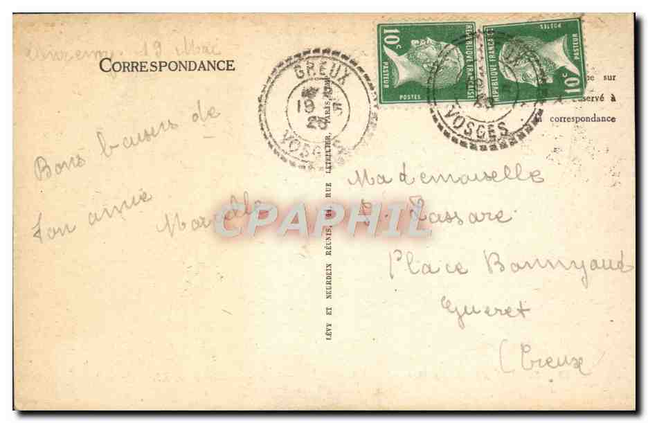 Domrémy — Das Haus von Jeanne d'Arc und Statue von Mercié — LL — Rückseite