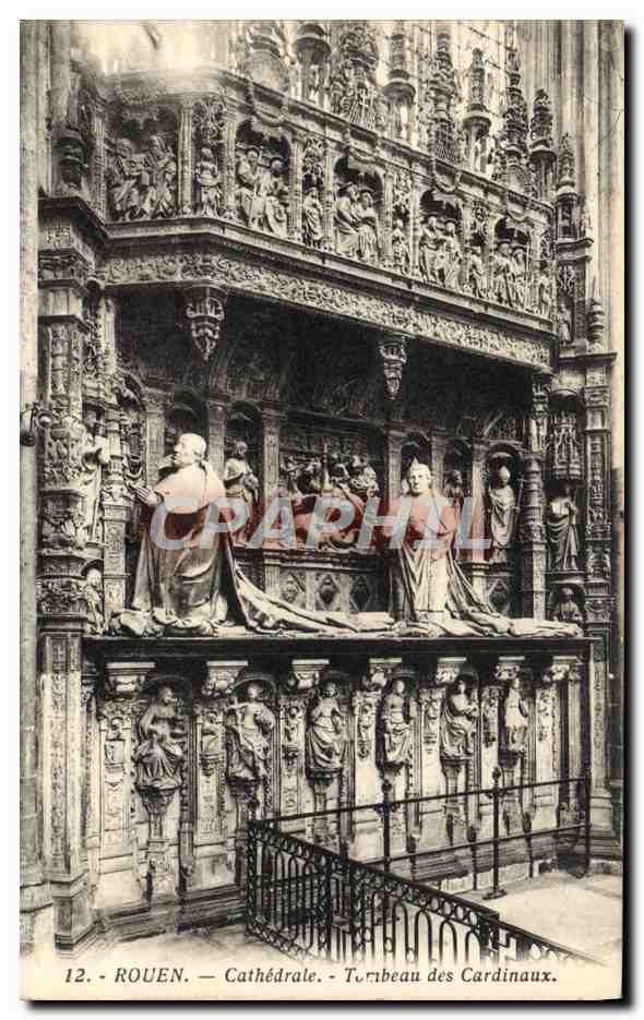 CPA Rouen Cathedrale Tombeau Des Cardinaux
