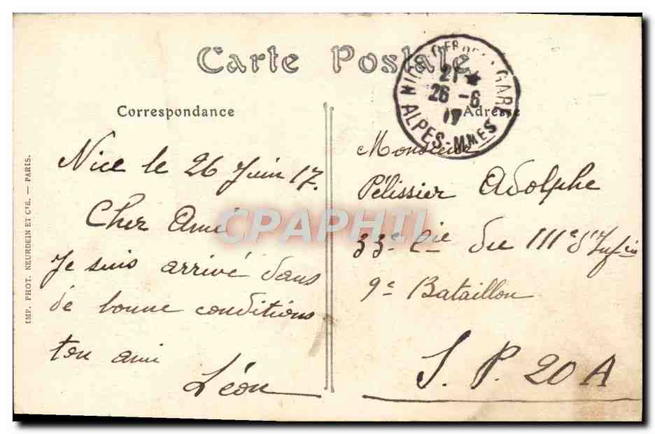 CPA Nice Le Casino Municipal Et La Grotte Du Jardin Public — Rückseite