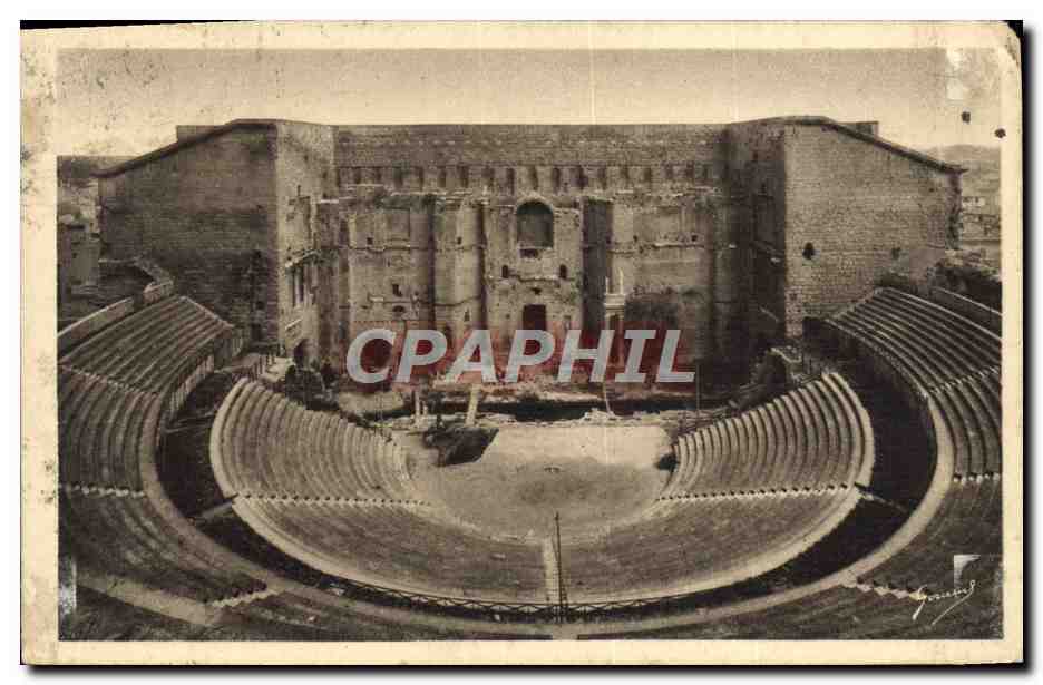 CPA Orange Le Theatre Romain Vue Interieure