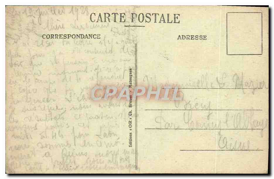 CPA Reims Porte De Mars Arc De Triomphe Gailo Romain — Rückseite