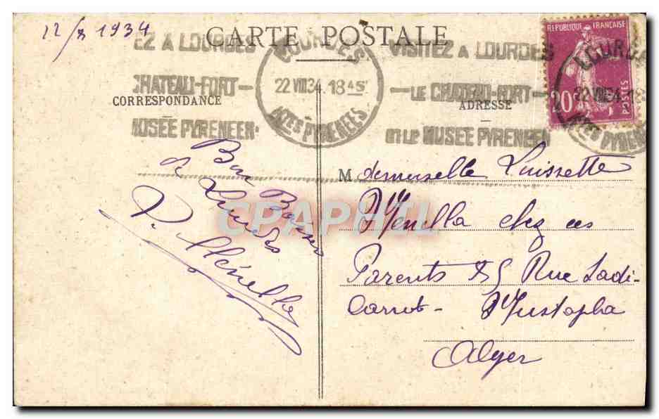 CPA Les Pyrenees Lourdes Benediction Des Malades — Verso