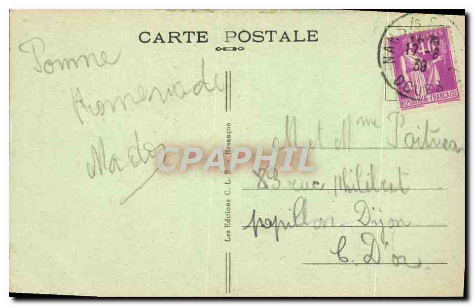 Nans-sous-Sainte-Anne — La Grotte Sarrazaine — Sites Pittoresques de Franche-Comté — Achterkant
