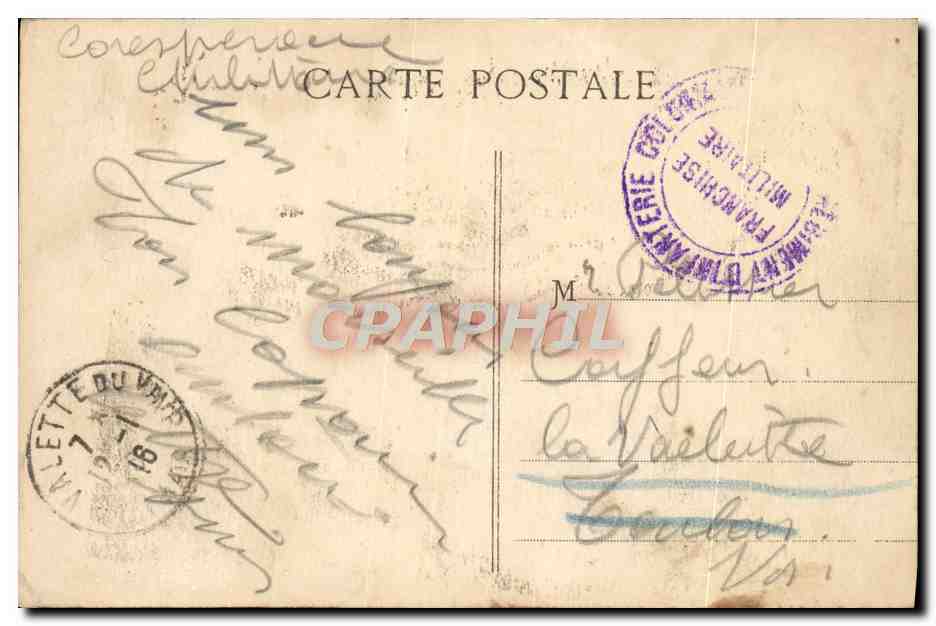 CPA Marseille Pointe De Maldorme — Rückseite