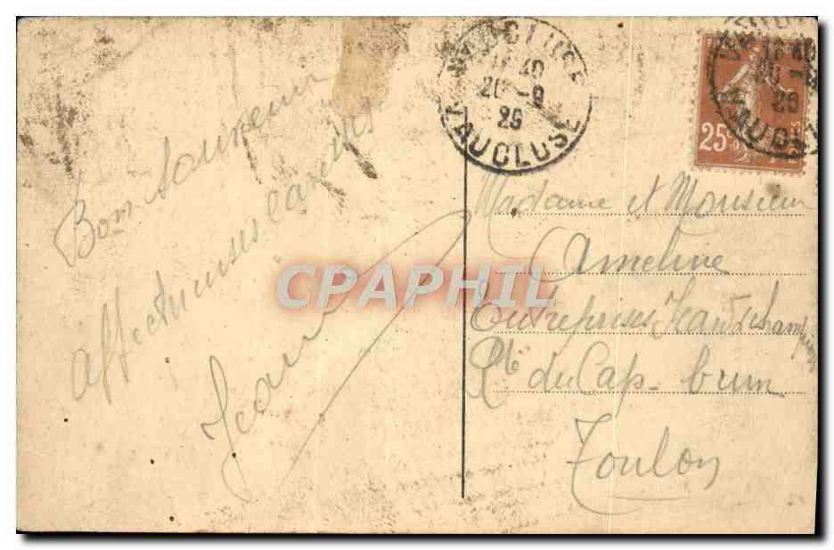CPA Fontaine De Vaucluse Le Gouffre En Temps De Seche — Rückseite
