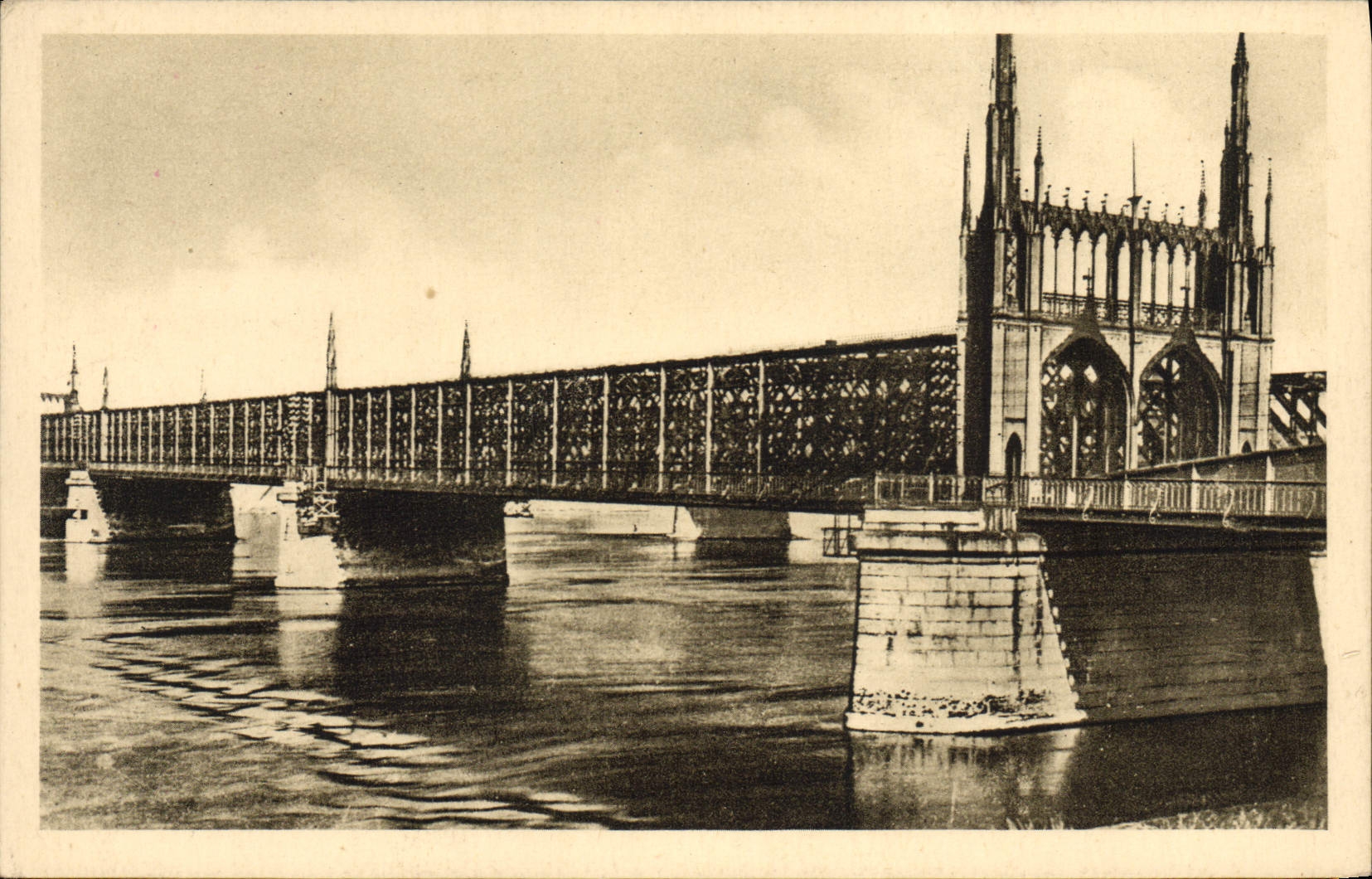 CPA Strasbourg Pont Du Chemin De Fer Sur Le Rhin