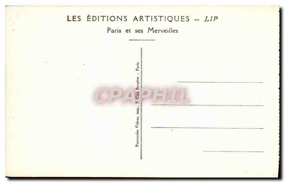 CPA Paris Le Pantheon Le Transept Et I'Abside — Rückseite