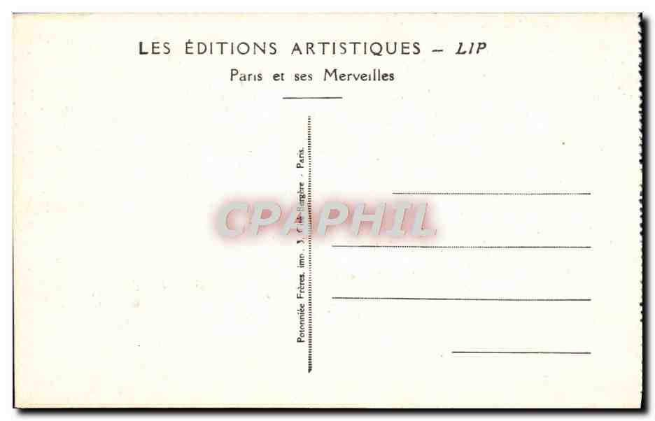 CPA Paris Le Pantheon Marqueste Le monument aux orateurs et publicistes de la Restauration — Rückseite