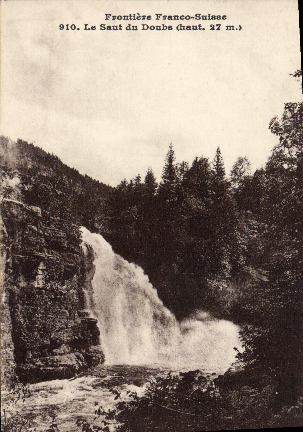 CPA Frontiere Franco Suisse Le Saut Du Doubs 