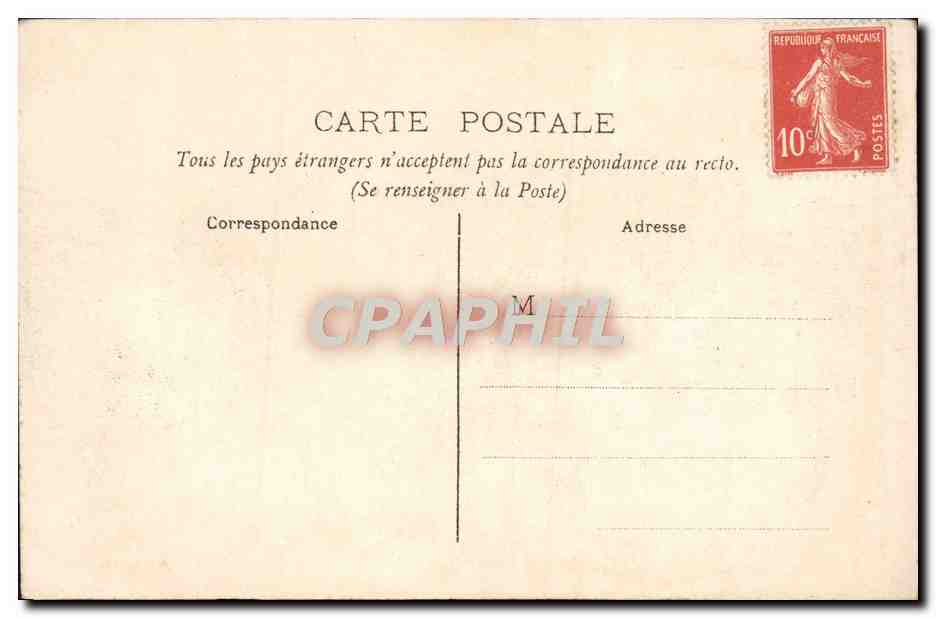 CPA Paris Le Chambre Des Deputes — Rückseite