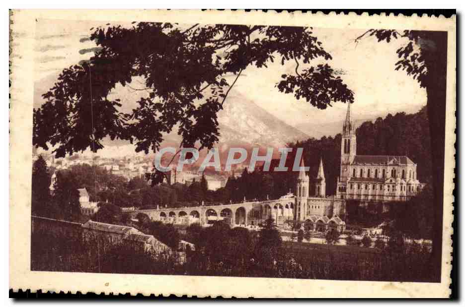 CPA Lourdes La Basilique Et Le Pic Du Jer