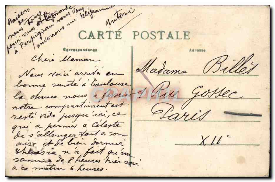 CPA Toulouse Le Capitole La Salle Des Illustres — Verso