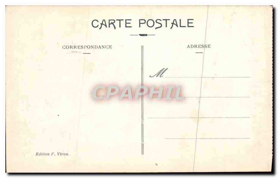 CPA Lourdes Le Chateau Et La Ville — Verso