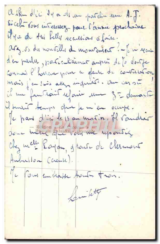 CPM Aix Les Bains Vue Generale Prise De La Chambotte — Verso