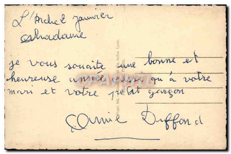 CPA Fantaisie Bonne annee — Rückseite