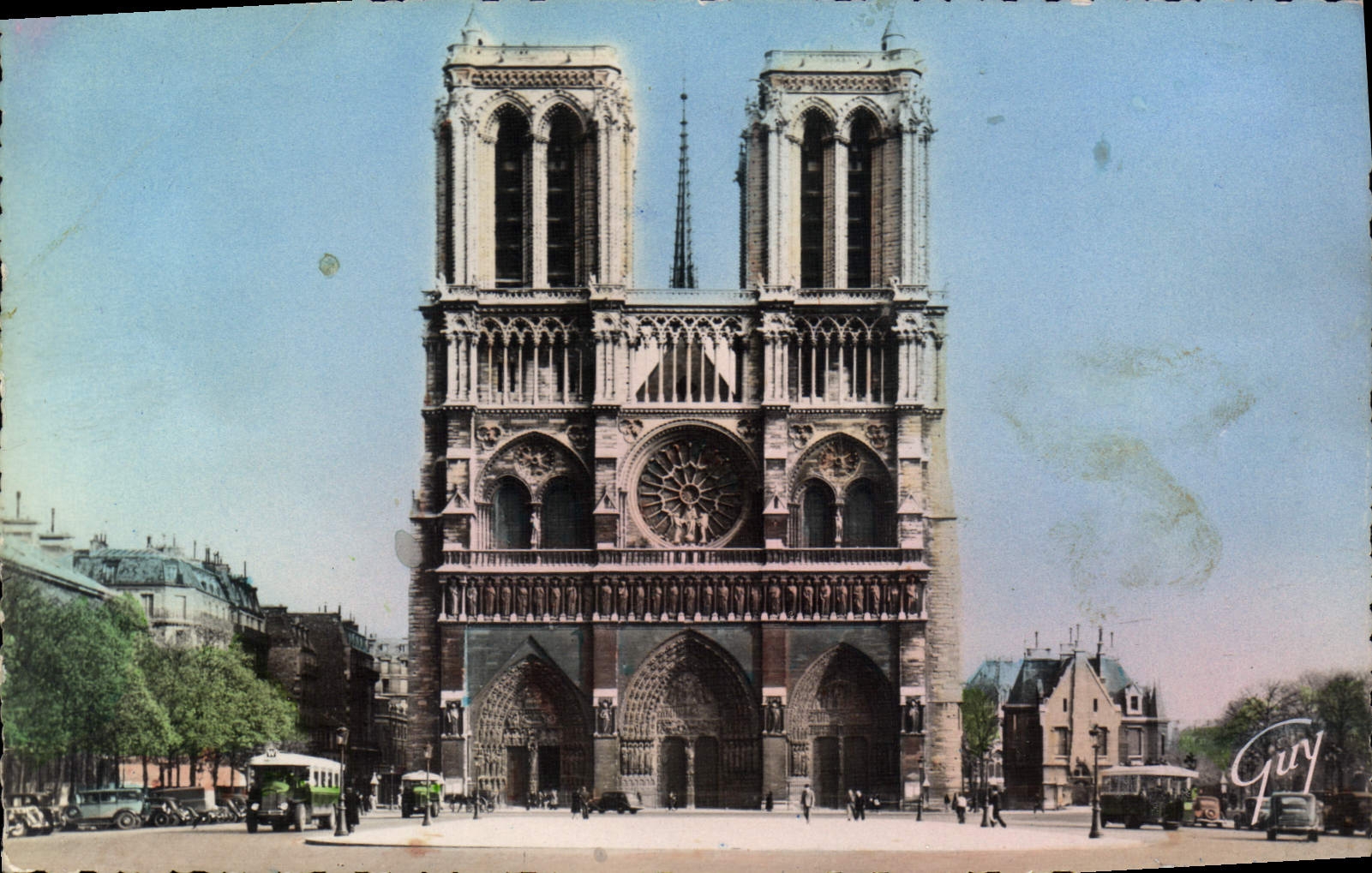 CPM Paris Et Ses Merveilles Cathedrale Notre Dame Et Le Parvis