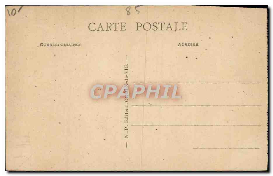 CPA Croix De Vie La Chaire — Verso