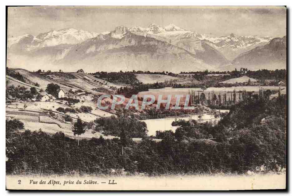 CPA Vue des Alpes Prise du Saleve