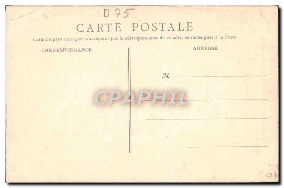 CPA Paris Tombeau de Voltaire Caveaux du Pantheon — Rückseite